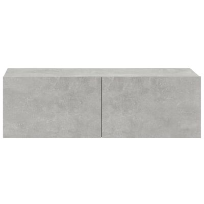 vidaXL Sieninės TV spintelės, 4vnt., betono pilkos, 100x30x30cm