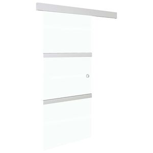 vidaXL Stumdomos durys su stabdikliais, 76x205cm, stiklas ir aliuminis