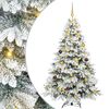 vidaXL Dirbtinė Kalėdų eglutė su 300 LED Balta 180 cm PE ir PVC