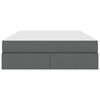 vidaXL Lova su daiktų laikymo vieta ir čiužiniu Tamsiai pilka