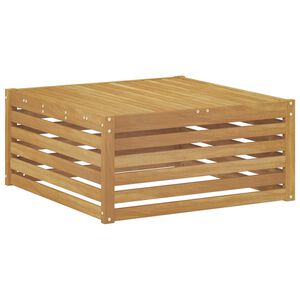 vidaXL Lauko stalas Kietos akacijos mediena Balta 79 x 79 x 37 cm