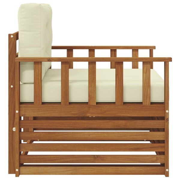 vidaXL Lauko sofos komplektas Tvirta akacijos mediena ir poliesteris