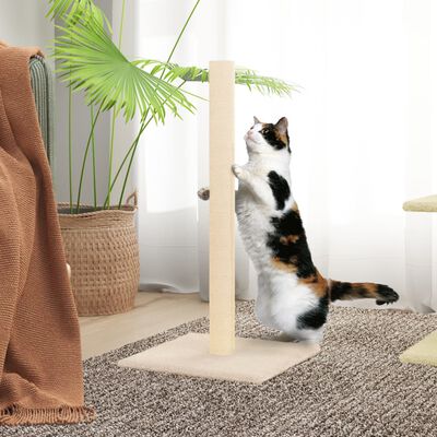 vidaXL Draskymo stovas katėms, kreminės spalvos, 35x35x70cm