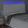 vidaXL Galvūgalis su LED, baltos spalvos, 200x5x118/128 cm