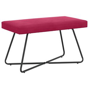 vidaXL suoliukas Vyno raudona 80 x 40 x 45 cm Aksomas