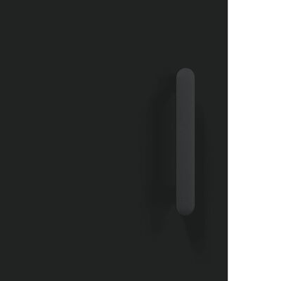 vidaXL Komoda, juodos spalvos, 69,5x31x115cm, apdirbta mediena