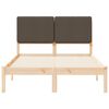 vidaXL Lovo rėmas su apmuštu galvūgaliu Taupe 135 x 190 cm