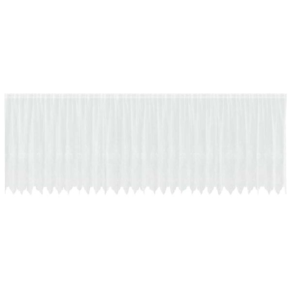 vidaXL Nėrinių Užuolaida Gėlių Balta 160 x 750 cm Poliesteris