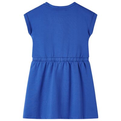 Vaikiška suknelė su sutraukiama juostele, kobalto mėlyna, 92 dydžio
