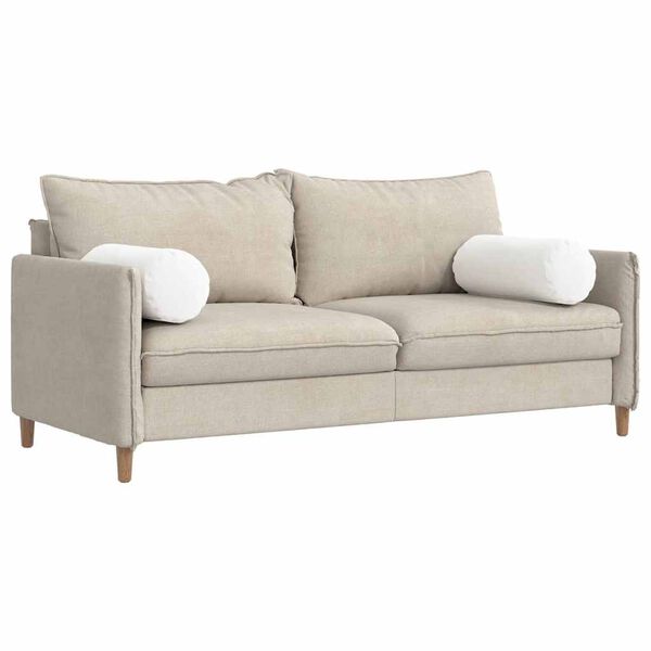 vidaXL Pagalvės 2 pcs Balta Ø 25 x 70 cm audinys