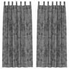 vidaXL Aksominio tipo užuolaidos 2 vnt. Pilka 225 x 140 cm Aksomas