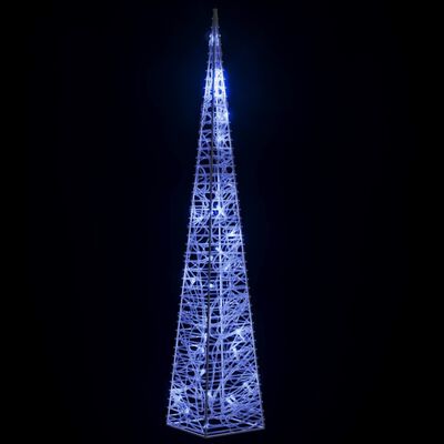 vidaXL Akrilinė LED dekoracija kūgis, mėlynos spalvos, 60cm