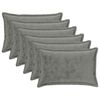 vidaXL Pagalvėlės užvalkalas 6 pcs HOUTEN Tamsiai pilka 50 x 80 cm