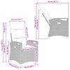 vidaXL Sodo Kėdė 2 pcs pilka ir tamsiai mėlyna 56 x 60 x 112 cm