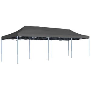vidaXL I&scaron;skleidžiama proginė palapinė, antracito spalvos, 3x9 m