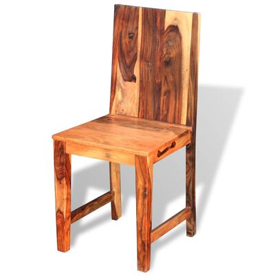 vidaXL Valgomojo kėdės, 2 vnt., masyvi rausvosios dalbergijos mediena
