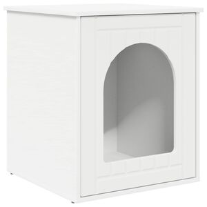 vidaXL Katės namelis Balta 53 x 52 x 62 cm Apdirbta mediena