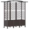 vidaXL Pakeltas lovas su trelėmis ir stogu Ruda 163 x 40 x 144 cm PP