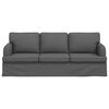 vidaXL Sofa 180cm Tamsiai pilka Metalas