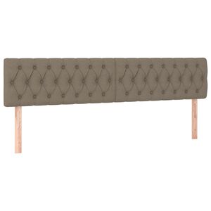 vidaXL Galvūgaliai, taupe spalvos, 180x7x78/88 cm, audinys