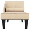 vidaXL Poilsio sofa su ilga pagalve, kreminės spalvos, audinys