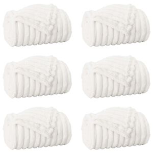 vidaXL Mesti antklodės 6 vnt. Balta 150 x 130 cm 2.85 kg Flysas