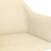vidaXL Supama kėdė, kreminės spalvos, audinys