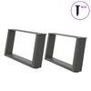 vidaXL Kavos staliuko kojelės, 2 vnt., antracito spalvos, 70x(30-31) cm, plienas