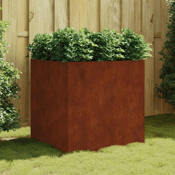 vidaXL Lovelis, 80x80x80cm, Corten plienas