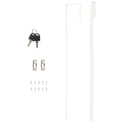 vidaXL Veidrodinė papuošalų spintelė, balta, 30x8,5x106cm, sieninė