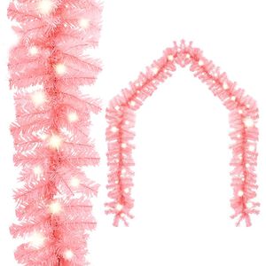 vidaXL Kalėdinė girlianda su LED lemputėmis, rožinės spalvos, 5m