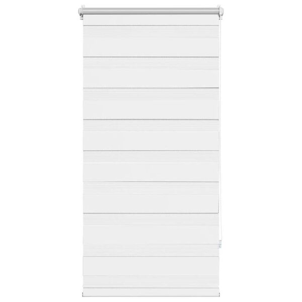 vidaXL Zebra žaliuzė, 80,9x150 cm, audinys, plotis 76,7 cm, baltos spalvos