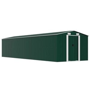 vidaXL Sodo pa&scaron;iūrė, žalia, 257x779x181cm, galvanizuotas plienas