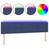 vidaXL Galvūgalis su LED, mėlynos spalvos, 180x5x78/88cm, audinys
