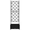 vidaXL Sodo vazonas Juoda 40 x 40 x 125,5 cm Plienas