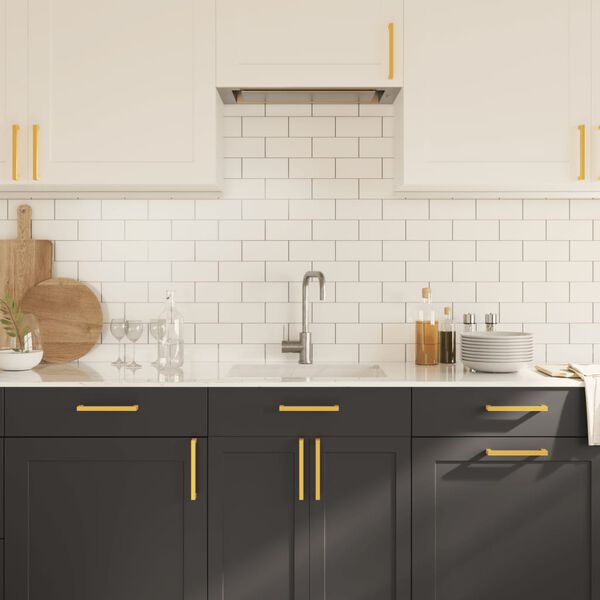 vidaXL Spintelės rankenėlės, 20vnt., auksinės, nerūdijantis plienas