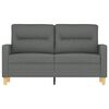 vidaXL Dvivietė sofa, tamsiai pilkos spalvos, 120cm, audinys