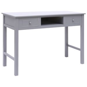 vidaXL Ra&scaron;omasis stalas, pilkos spalvos, 110x45x76 cm, mediena