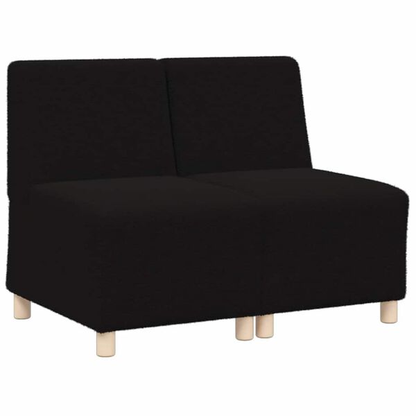 vidaXL Modulinis sofa vienetas be rankų 2 pcs Juoda 55 x 74 x 82 cm