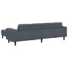 vidaXL Svetainės sofa 3 pcs Tamsiai pilka
