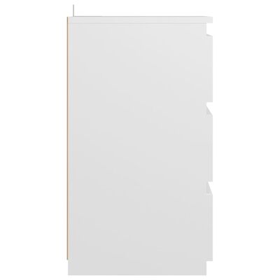 vidaXL Naktinė spintelė, baltos spalvos, 40x35x62,5cm, MDP