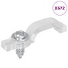 vidaXL LED Juostos Klipai 23,8 mm 12 vnt. Skaidrus