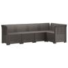 vidaXL 5-vietė sodo sofa Rataninio i&scaron;vaizdos PP &Scaron;viesiai pilka