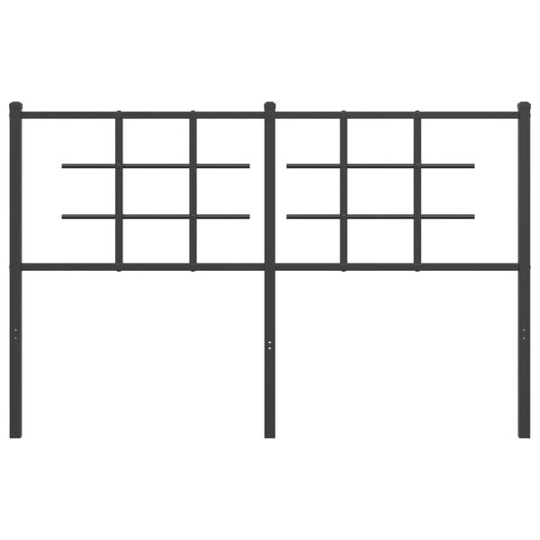 vidaXL Metalinis pakaitinis galvūgalis, juodos spalvos, 140cm