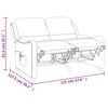 vidaXL Dvivietis atlošiamas masažinis krėslas, raudonojo vyno, audinys