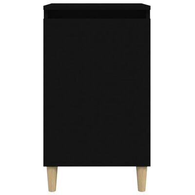 vidaXL Naktinė spintelė, juodos spalvos, 40x35x70cm, apdirbta mediena