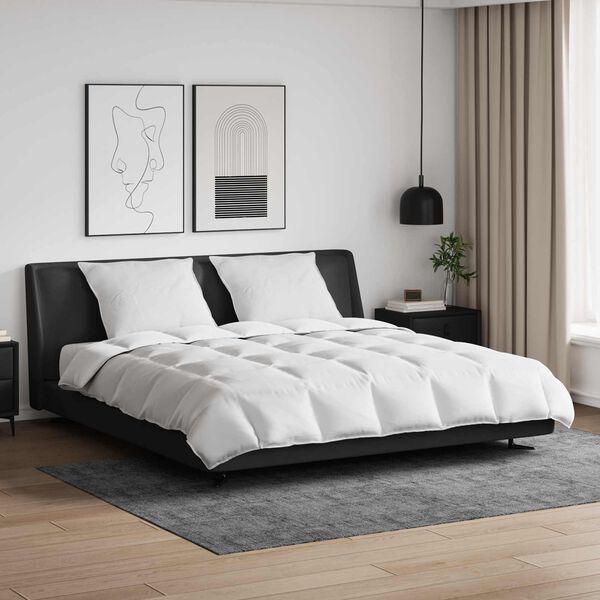 vidaXL Antklodžių rinkinys su pagalve 3 pcs Balta Plunksna