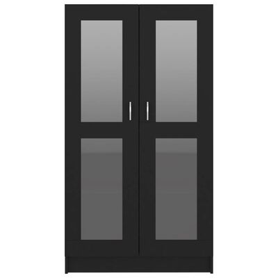 vidaXL Vitrininė spintelė, juodos spalvos, 82,5x30,5x150cm, MDP