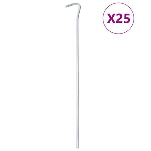 vidaXL Palapinės kai&scaron;čiai, 25vnt., 30cm, skersmuo 5mm, plienas