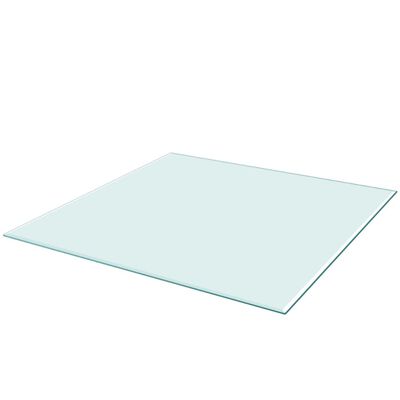 vidaXL Stalviršis, grūdintas stiklas, kvadrato forma, 800x800 mm